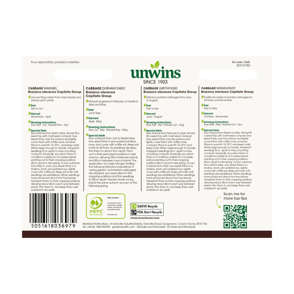 Unwins Cabbage All Season Collection Seeds 5051618036979 2